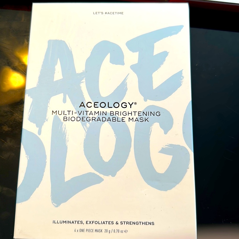Aceology multi-vitamin brightening biodegradable mask